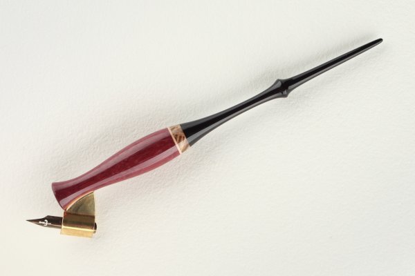 Amaranth, maple burl and gabon ebony